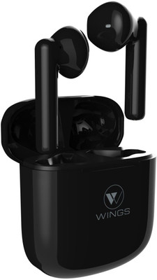 Wings Bass Drops 101 with Environmental Noise Cancellation, 30 hours Playtime Bluetooth Headset(Black, True Wireless)