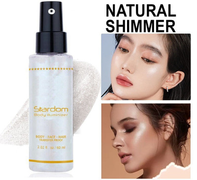 Latixmat Shimmer Glowing Makeup Liquid Highlighter For all skin type  Highlighter(SILVER)