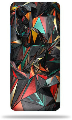 OggyBaba Xiaomi Note 11 Mobile Skin(Red Polygon Multicolor Skin With Ultra Matte Finish)