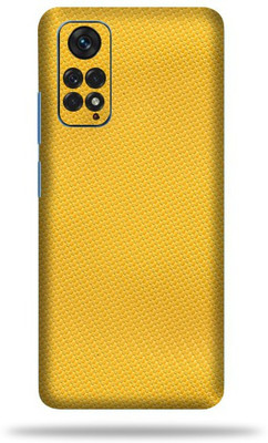 OggyBaba Xiaomi Note 11 Mobile Skin(Yellow Carbon Fiber Skin With Ultra Matte Finish)
