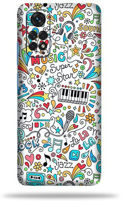 OggyBaba Xiaomi Note 11 Mobile Skin(Music Graffiti Multicolor Skin With Ultra Matte Finish)