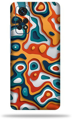 OggyBaba Xiaomi Note 11 Mobile Skin(Pour Art Multicolor Skin With Ultra Matte Finish)