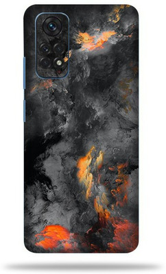OggyBaba Xiaomi Note 11 Mobile Skin(Black Clouds Multicolor Skin With Ultra Matte Finish)