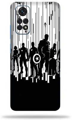 OggyBaba Xiaomi Note 11 Mobile Skin(Avengers B&W Multicolor Skin With Ultra Matte Finish)