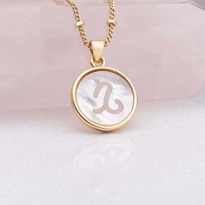 KERRY JEWEL CAPRICORN (Makar) Zodiac Sign Charm Pendant Necklace Chain for Women and Girls Gold-plated Plated Brass, Alloy Necklace