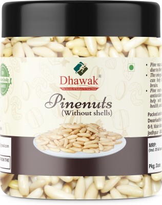 Dhawak Lebanon Pine Nuts without shell Chilgoza Giri Dry Fruit Pinenuts Jumbo Size Pine Nuts(100 g)