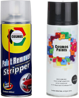Cosmos Paints PaintRemover-MattBlack04-400ML Paint Remover(800 ml)
