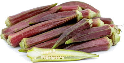 Farmonix Z196_D_Burgundy Red Okra Seeds Seed(50 per packet)
