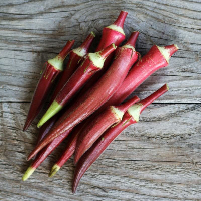 Farmonix Z683_U_Burgundy Red Okra Seeds Seed(80 per packet)