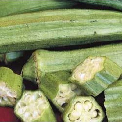 Farmonix Z1902_V_Okra Clemson Spineless Great Heirloom Vegetable Seeds Seed(250 per packet)