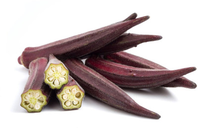 Farmonix Z406_A_Burgundy Okra Seed(80 per packet)