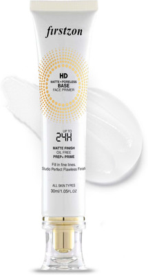 FIRSTZON HD matte poreless base face primer I matte face primer Primer  - 30 ml(transparent)