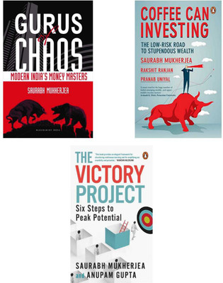 Set Of 3 Gurus Of Chaos + Coffee Can Investing + The Victory Project(Paperback, Saurabh Mukherjea, Rakshit Ranjan, Anupam Gupta)