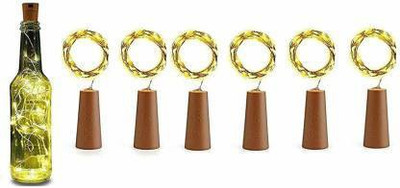 CANDLE 20 LEDs 1.98 m Yellow Steady String Rice Lights(Pack of 6)