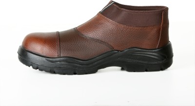 Blackburn Steel Toe Genuine Leather Safety Shoe(Brown, S1, Size 10)