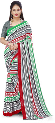 Anand Sarees Striped Daily Wear Georgette Saree(Multicolor)