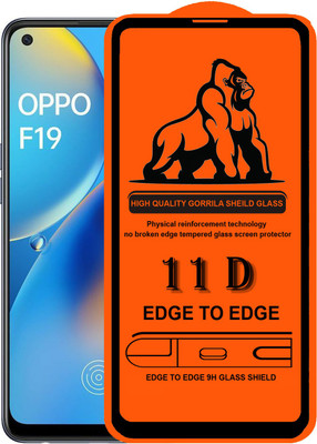 Forego Edge To Edge Tempered Glass for OPPO F19(Pack of 1)