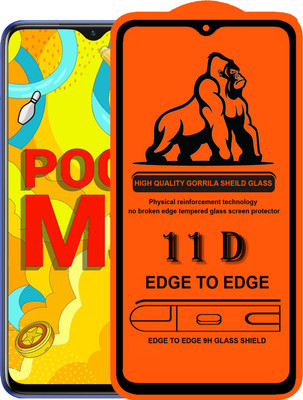 Forego Edge To Edge Tempered Glass for POCO M3(Pack of 1)