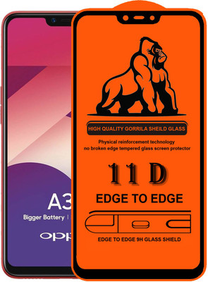 Forego Edge To Edge Tempered Glass for Oppo A3s(Pack of 1)