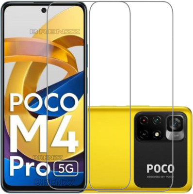 BRENZZ Tempered Glass Guard for POCO M4 Pro 5G(Pack of 2)