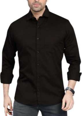 Don Bosco Men Solid Casual Black Shirt