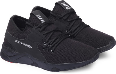 HOTSTYLE Running Shoes For Men(Black , 8)