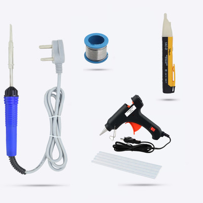 Hillgrove HGCM217M2 5in1 Soldering Tool Glue Gun Combo Kit with Non-Contact Voltage Tester Power & Hand Tool Kit(5 Tools)