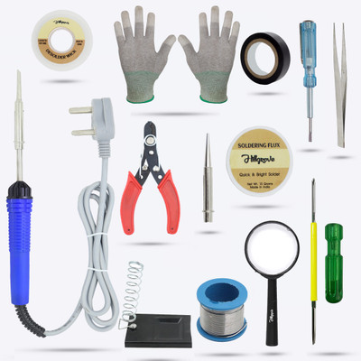 Hillgrove HGCM94M2 13in1 Soldering Iron Tool Kit with Anti Static Gloves Power & Hand Tool Kit(13 Tools)