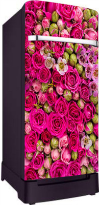 StickerYard 120 cm Color Roses Design Fridge Sticker Self Adhesive Sticker(Pack of 1)