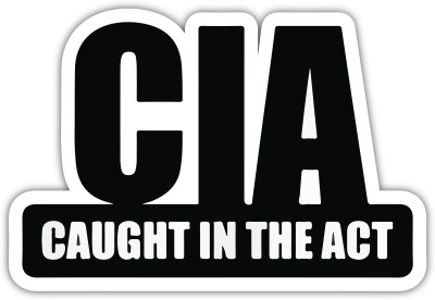 signEver 5 cm CIA Caught In The Act Self Adhesive Sticker(Pack of 1)