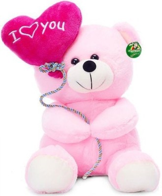 Tickles Gorgeous I Love You Balloon Heart Teddy  - 18 cm(Pink, Pink)