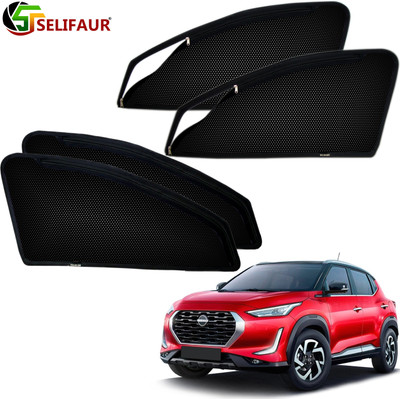 Selifaur Side Window Sun Shade For Nissan Magnite(Black)