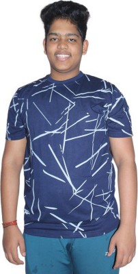 addiz Graphic Print Men Round Neck Blue T-Shirt