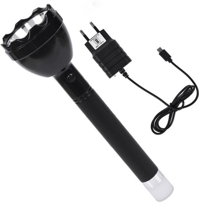 MZ 60W (RECHARGEABLE LED TORCH) New 2in1 900M Range Beam Waterproof Led Flashlight Torch(Black, 27 cm, Rechargeable)