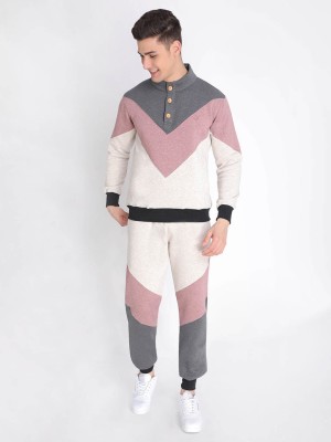 CHKOKKO Colorblock Men Track Suit