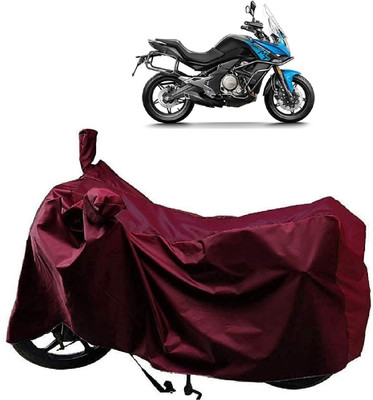 AutoFave Two Wheeler Cover for CFMoto(650MT, Maroon)
