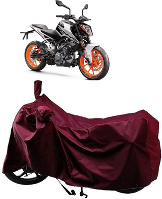Autoprime Waterproof Two Wheeler Cover for KTM(200 Duke, Maroon)