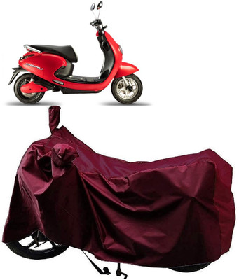 AutoFave Two Wheeler Cover for Evolet(Pony BS6, Maroon)