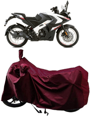 AutoFave Two Wheeler Cover for Bajaj(Pulsar RS 200, Maroon)