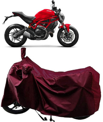 AutoFave Two Wheeler Cover for Ducati(Monster, Maroon)