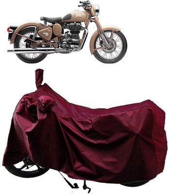 AutoFave Two Wheeler Cover for Royal Enfield(Classic Desert Storm, Maroon)