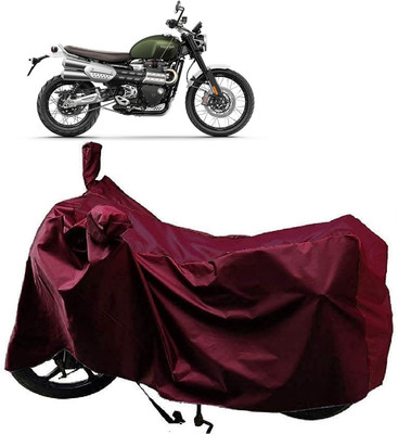AutoFave Two Wheeler Cover for Triumph(Scrambler, Maroon)