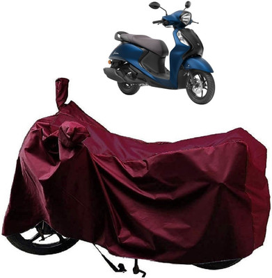 AutoKick Two Wheeler Cover for Yamaha(Fascino 125, Maroon)