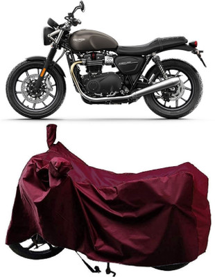 AutoFave Two Wheeler Cover for Triumph(Street Twin BS6, Maroon)