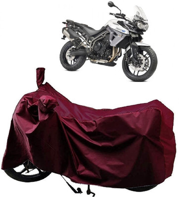 Autoprime Two Wheeler Cover for Triumph(Tiger 800, Maroon)