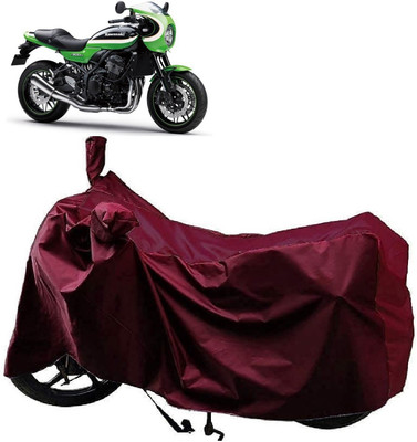 MMSSTAR Waterproof Two Wheeler Cover for Kawasaki(Z900 RS Cafe Racer, Maroon)