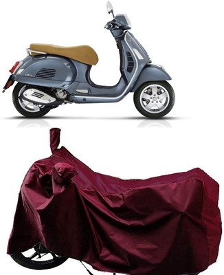ANTOFY Two Wheeler Cover for Vespa(GTS 300, Maroon)