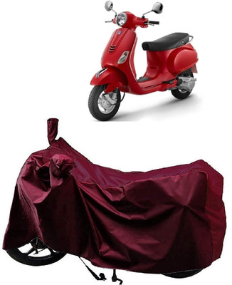 Autoprime Two Wheeler Cover for Piaggio(Vespa LX, Maroon)