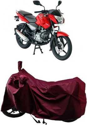 AutoFave Two Wheeler Cover for Bajaj(Pulsar 135, Maroon)