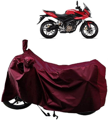 AutoFave Two Wheeler Cover for Bajaj(Pulsar AS 150, Maroon)